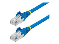 StarTech.com 2m CAT6a Ethernet Cable - Blue - Low Smoke Zero Halogen (LSZH) - 10GbE 500MHz 100W PoE++ Snagless RJ-45 w/Strain Reliefs S/FTP Network Patch Cord - Cordon de raccordement - RJ-45 (M) pour RJ-45 (M) - 2 m - S/FTP - CAT 6a - IEEE 802.3bt - sans halogène, moulé, sans crochet, bloqué - bleu NLBL-2M-CAT6A-PATCH