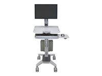 Ergotron WorkFit-C Poste de travail assis-debout LD simple - Chariot - pour écran LCD / équipement PC - gris - Taille d'écran : jusqu'à 30 pouces 24-198-055