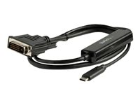 StarTech.com 3.3 ft / 1 m USB-C to DVI Cable - USB Type-C Video Adapter Cable - 1920 x 1200 - Black (CDP2DVIMM1MB) - Câble USB / DVI - 24 pin USB-C (M) pour DVI-D (M) - Thunderbolt 3 / USB 3.1 - 1 m - support 1920 x 1200 (WUXGA) - noir - pour P/N: TB4CDOCK CDP2DVIMM1MB