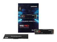 Samsung 990 PRO MZ-V9P2T0BW - SSD - chiffré - 2 To - interne - M.2 2280 - PCIe 4.0 x4 (NVMe) - AES 256 bits - TCG Opal Encryption 2.0 MZ-V9P2T0BW