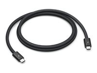 Apple Thunderbolt 4 Pro - Câble Thunderbolt - 24 pin USB-C (M) pour 24 pin USB-C (M) - USB 3.2 / USB4 / Thunderbolt 3 / Thunderbolt 4 / DisplayPort - 1 m - support de guirlande Pâquerettes - noir MU883ZM/A