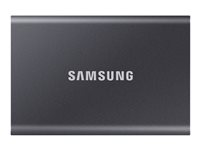 Samsung T7 MU-PC1T0T - SSD - chiffré - 1 To - externe (portable) - USB 3.2 Gen 2 (USB-C connecteur) - AES 256 bits - gris titan MU-PC1T0T/WW