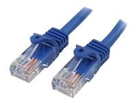 StarTech.com Câble Ethernet 5 m - RJ45 Cat5e - Câble réseau sans accroc - UTP - Cordon patch - Catégorie 5e - Bleu - Cordon de raccordement - RJ-45 (M) pour RJ-45 (M) - 5 m - UTP - CAT 5e - sans crochet - bleu 45PAT5MBL