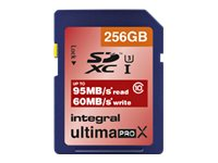 Integral UltimaPro X - Carte mémoire flash - 256 Go - UHS-I U3 / Class10 - SDXC UHS-I INSDX256G10-95/60U1