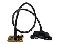 StarTech.com Carte Contrôleur Mini PCI Express 2 ports USB 3.0 avec Support UASP et Kit de Supports - 2x USB 3.0 A Femelle - Adaptateur USB - PCIe Mini Card profil bas - USB 3.0 x 2 - pour P/N: SDOCK2ERU33, SDOCK2U313R, SDOCK2U33, SDOCK2U33RE, SDOCK2U33V, SDOCK4U33, SDOCKU33EBV MPEXUSB3S22B