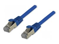 MCL - Câble réseau - RJ-45 (M) pour RJ-45 (M) - 50 cm - 6 mm - SFTP - CAT 8.1 - sans halogène, sans crochet - bleu IC5M99A008SH05B