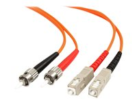 StarTech.com 2m Fiber Optic Cable - Multimode Duplex 62.5/125 - LSZH - ST/SC - OM1 - ST to SC Fiber Patch Cable (FIBSTSC2) - Câble réseau - SC multi-mode (M) pour ST multi-mode (M) - 2 m - fibre optique - duplex - 62,5 / 125 microns FIBSTSC2