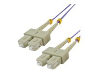 MCL - Câble réseau - SC multi-mode (M) pour SC multi-mode (M) - 15 m - fibre optique - 50 / 125 microns - OM4 - sans halogène FJOM4/SCSC-15M