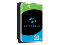 Seagate SkyHawk AI ST20000VE003 - Disque dur - 20 To - interne - 3.5" - SATA 6Gb/s - mémoire tampon : 512 Mo - avec 3 ans de Seagate Rescue Data Recovery ST20000VE003