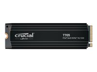 Crucial T705 - SSD - chiffré - 2 To - interne - M.2 2280 - PCI Express 5.0 (NVMe) - TCG Opal Encryption 2.01 - dissipateur de chaleur intégré CT2000T705SSD5