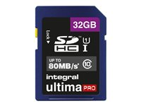 Integral UltimaPro - Carte mémoire flash - 32 Go - UHS Class 1 / Class10 - SDHC UHS-I INSDH32G10-80U1