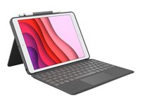 Logitech Combo Touch - Clavier et étui - avec trackpad - rétroéclairé - Apple Smart connector - AZERTY - Français - gris oxford - pour Apple 10.9-inch iPad (10ème génération) 920-011436