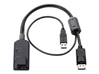 HPE KVM Console USB/DisplayPort Interface Adapter - Adaptateur vidéo / USB - RJ-45 (F) pour USB, DisplayPort (M) AF654A