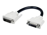 StarTech.com Cable d'extension protecteur de 15 cm pour port numerique DVI-D Dual Link M/F - Rallonge de câble DVI - liaison double - DVI-D (M) pour DVI-D (F) - 15.2 cm - noir - pour P/N: CDP2DVIMM2MB, DP2DVI2MM3, DP2DVI2MM6, DP2DVIMM6, DP2DVIMM6BS, DP2DVIMM6X10, HDDVIMM3 DVIDEXTAA6IN