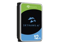 Seagate SkyHawk AI ST12000VE003 - Disque dur - 12 To - interne - 3.5" - SATA 6Gb/s - mémoire tampon : 512 Mo - avec 3 ans de Seagate Rescue Data Recovery ST12000VE003