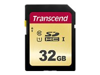 Transcend 500S - Carte mémoire flash - 32 Go - UHS-I U1 / Class10 - SDHC UHS-I TS32GSDC500S