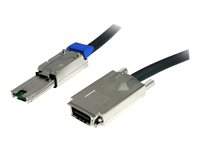 StarTech.com Cable SAS Serial Attached SCSI externe de 1 m - SFF-8470 vers SFF-8088 - Câble externe SAS - SAS 6Gbit/s - 4 voies - 4 x InfiniBand (P) pour 4 SAS mini multivoies blindés 26 broches (SFF-8088) (P) - 1 m - noir ISAS88701