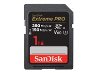 SanDisk Extreme Pro - Carte mémoire flash - 1 To - Video Class V60 / UHS-II U3 / Class10 - SDXC UHS-II SDSDXEP-1T00-GN4IN