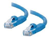 C2G Cat5e Booted Unshielded (UTP) Network Patch Cable - Cordon de raccordement - RJ-45 (M) pour RJ-45 (M) - 10 m - UTP - CAT 5e - moulé, sans crochet, bloqué - bleu 83167