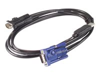 APC - Câble clavier / vidéo / souris (KVM) - USB, HD-15 pour HD-15 - 1.83 m AP5253