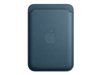 Apple - Portefeuille pour téléphone portable / carte de crédit - compatibilité avec MagSafe - tissu fin - bleu Pacifique MT263ZM/A