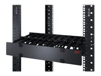 APC Horizontal Cable Manager Single-Sided with Cover - Guide de câbles pour rack (horizontal) avec couvercle - noir - 2U - pour P/N: AR3100, AR3150 AR8606