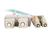 C2G LC-SC 10Gb 50/125 OM3 Duplex Multimode PVC Fiber Optic Cable (LSZH) - Câble réseau - SC multi-mode (M) pour LC multi-mode (M) - 10 m - fibre optique - duplex - 50 / 125 microns - OM3 - sans halogène - turquoise 85536