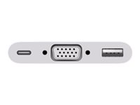 Apple USB-C VGA Multiport Adapter - Adaptateur VGA - 24 pin USB-C (M) pour HD-15 (VGA), USB type A, 24 pin USB-C (F) MJ1L2ZM/A