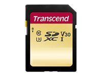 Transcend 500S - Carte mémoire flash - 128 Go - Video Class V30 / UHS-I U3 / Class10 - SDXC UHS-I TS128GSDC500S