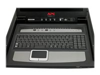 APC LCD Console - Console KVM avec commutateur KVM - 16 ports - PS/2 - 17" - montage en rack - VGA - noir - 1U AP5816