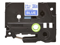 Brother TZe-555 - Blanc sur bleu - Rouleau (2,4 cm x 8 m) 1 cassette(s) ruban laminé - pour Brother PT-D600; P-Touch PT-D800, P900, P950; P-Touch Cube Plus PT-P710 TZE555