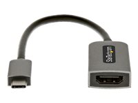 StarTech.com Adaptateur USB C vers HDMI - Vidéo 4K 60Hz, HDR10 - Dongle USB vers HDMI 2.0b - USB Type-C DP Alt Mode vers Écrans/Affichage/TV - Convertisseur USB vers HDMI (USBC-HDMI-CDP2HD4K60) - Adaptateur vidéo - 24 pin USB-C mâle pour HDMI femelle - 13 cm - gris sidéral - actif, support pour 4K60Hz (3840 x 2160) USBC-HDMI-CDP2HD4K60
