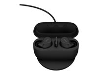 Jabra Evolve2 Buds UC - Écouteurs sans fil avec micro - intra-auriculaire - Bluetooth - Suppresseur de bruit actif - USB-A via adaptateur Bluetooth - isolation acoustique - noir - certifié Zoom, Optimisé pour Google Meet 20797-989-989