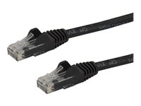 StarTech.com 1.5m CAT6 Ethernet Cable, 10 Gigabit Snagless RJ45 650MHz 100W PoE Patch Cord, CAT 6 10GbE UTP Network Cable w/Strain Relief, Black, Fluke Tested/Wiring is UL Certified/TIA - Category 6 - 24AWG (N6PATC150CMBK) - Cordon de raccordement - RJ-45 (M) pour RJ-45 (M) - 1.5 m - UTP - CAT 6 - sans crochet - noir N6PATC150CMBK