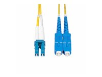 StarTech.com 30m (98ft) LC to SC (UPC) OS2 Single Mode Duplex Fiber Optic Cable, 9/125µm, Laser Optimized, 10G, Bend Insensitive, Low Insertion Loss - LSZH Fiber Patch Cord (SMLCSC-OS2-30M) - Cordon de raccordement - mode unique LC/UPC (M) pour mode unique SC/UPC (M) - 30 m - 2 mm - fibre optique - duplex - 9 / 125 micromètres - OS1/OS2 - sans halogène, passif - jaune SMLCSC-OS2-30M