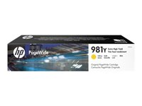 HP 981Y - 185 ml - à rendement extrêmement élevé - jaune - original - PageWide - cartouche d'encre - pour PageWide Enterprise Color MFP 586; PageWide Managed Color E55650 L0R15A