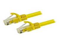 StarTech.com 15m CAT6 Ethernet Cable, 10 Gigabit Snagless RJ45 650MHz 100W PoE Patch Cord, CAT 6 10GbE UTP Network Cable w/Strain Relief, Yellow, Fluke Tested/Wiring is UL Certified/TIA - Category 6 - 24AWG (N6PATC15MYL) - Cordon de raccordement - RJ-45 (M) pour RJ-45 (M) - 15 m - UTP - CAT 6 - moulé, sans crochet - jaune N6PATC15MYL