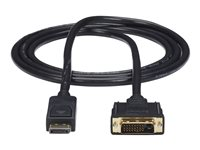 StarTech.com DisplayPort to DVI Cable - 6ft / 2m - 1920 x 1200 - M/M – DP to DVI Adapter Cable – Passive DisplayPort Monitor Cable (DP2DVI2MM6) - Câble adaptateur - DVI-D (M) pour DisplayPort (M) - 1.8 m - noir DP2DVI2MM6