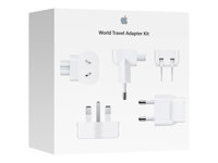 Apple World Travel Adapter Kit - Kit adaptateur de connecteur d'alimentation - pour MacBook; MacBook Air (Fin 2018, Mi-2019), with Retina display; MacBook Pro MD837ZM/A