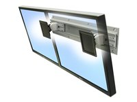 Ergotron Neo-Flex - Kit de montage (2 pivots, 2 supports de montage de rack, rail mural 26 pouces) - profil bas - pour 2 écrans LCD - gris, noir - Taille d'écran : jusqu'à 24 pouces - montable sur mur 28-514-800