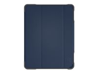 STM dux Plus Duo - Étui à rabat pour tablette - polycarbonate, polyuréthanne thermoplastique (TPU) - bleu nuit - pour Apple 10.2-inch iPad (7ème génération) ST-222-236JU-03