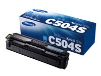 Samsung CLT-C504S - Cyan - original - cartouche de toner (SU025A) - pour Samsung CLP-415, CLX-4195; MultiXpress SL-C1453, C1454; Xpress SL-C1404, C1810, C1860 SU025A