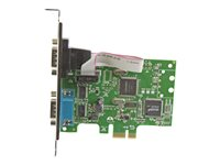 StarTech.com Carte PCI Express à 2 ports série DB9 RS232 - Adaptateur PCIe série avec UART 16C1050 à deux voies (PEX2S1050) - Adaptateur série - PCIe profil bas - RS-232 x 2 PEX2S1050