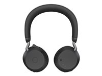 Jabra Evolve2 75 - Micro-casque - sur-oreille - Bluetooth - sans fil - Suppresseur de bruit actif - USB-C - isolation acoustique - noir - Optimisé pour la CU 27599-989-899