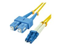 MCL - Câble réseau - mode unique SC (M) pour mode unique LC (M) - 15 m - fibre optique - 9 / 125 micromètres - OS2 FJOS2/SCLC-15M