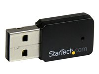 StarTech.com USB 2.0 AC600 Mini Dual Band Wireless-AC Network Adapter - 1T1R 802.11ac WiFi Adapter - 2.4GHz / 5GHz USB Wireless (USB433WACDB) - Adaptateur réseau - USB 2.0 - Wi-Fi 5 - noir USB433WACDB