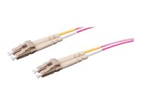 Uniformatic - Câble réseau - LC multi-mode (M) pour LC multi-mode (M) - 5 m - fibre optique - 50 / 125 microns - OM4 - sans halogène - rose / fuchsia 21374
