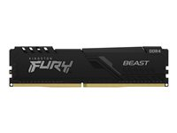 Kingston FURY Beast - DDR4 - kit - 32 Go: 4 x 8 Go - DIMM 288 broches - 2666 MHz / PC4-21300 - CL16 - 1.2 V - mémoire sans tampon - non ECC - noir KF426C16BBK4/32