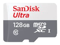 SanDisk Ultra - Carte mémoire flash (adaptateur microSDXC vers SD inclus(e)) - 128 Go - Class 10 - microSDXC UHS-I SDSQUNR-128G-GN3MA