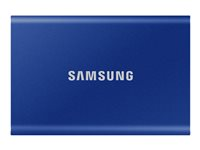Samsung T7 MU-PC2T0H - SSD - chiffré - 2 To - externe (portable) - USB 3.2 Gen 2 (USB-C connecteur) - AES 256 bits - bleu indigo MU-PC2T0H/WW
